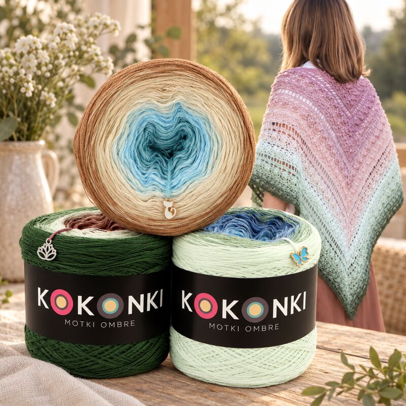 Kokonki Nature - 100% organická bavlna 180g 1000m