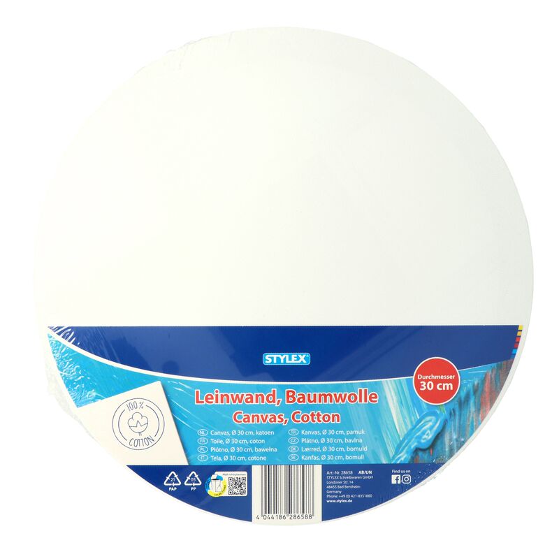 Malířské plátno kruh na rámu 30cm