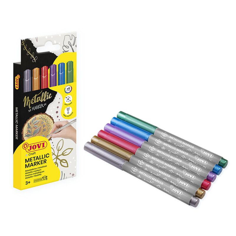 Metalické fixy trojhranné JOVI 6ks