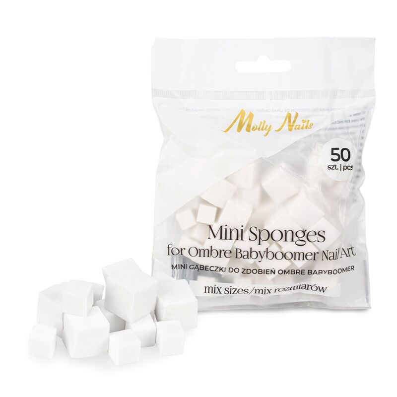Mini houbičky na ombré pro babyboomer Molly Nails, 50 ks