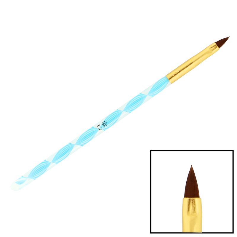 Modrý štětec č. 2 na akryl 10 mm