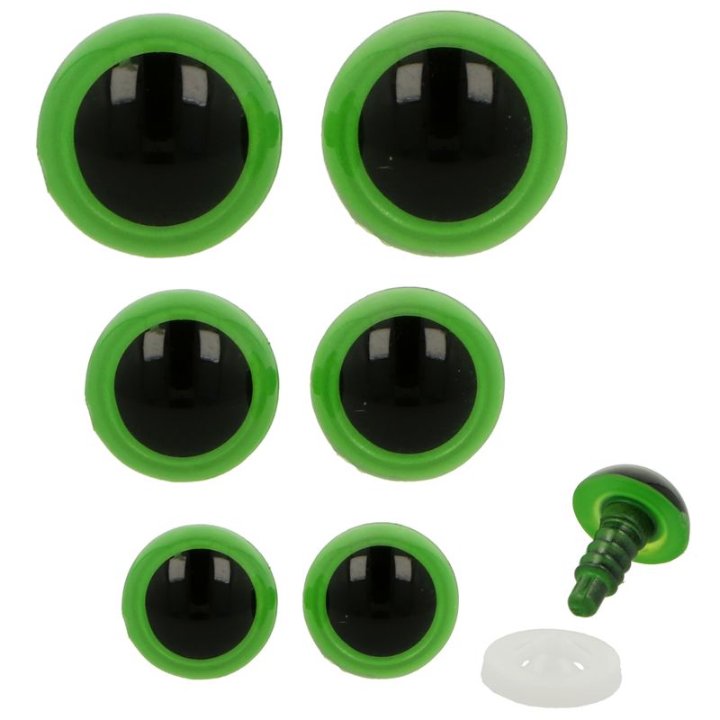 Ideal bezpečnostní oči zelené 1 pár různých velikostí