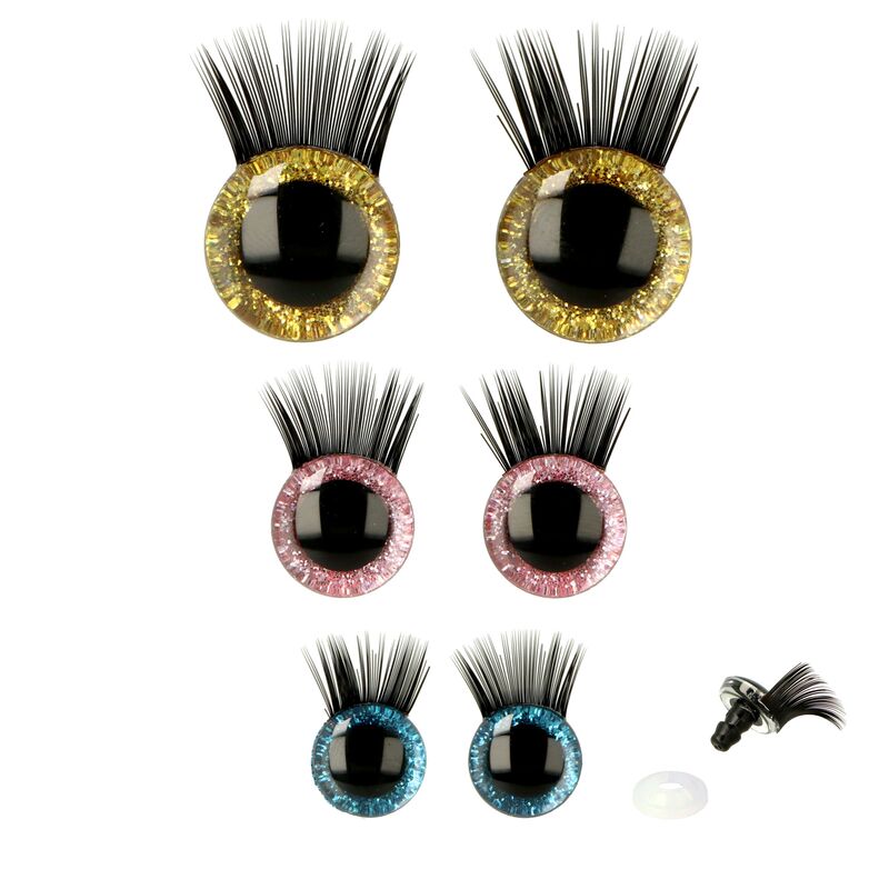 Natana bezpečnostní očka s řasami pro hračky 18 mm 1 pár