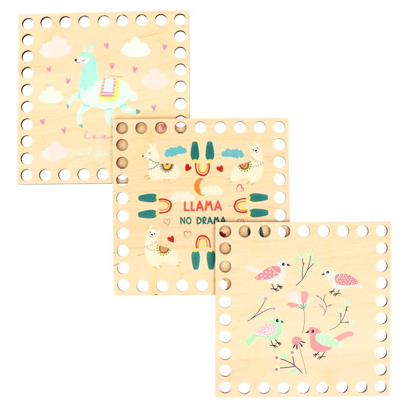 Natana dno pro košík čtvercový motiv zvířatá 15x15cm