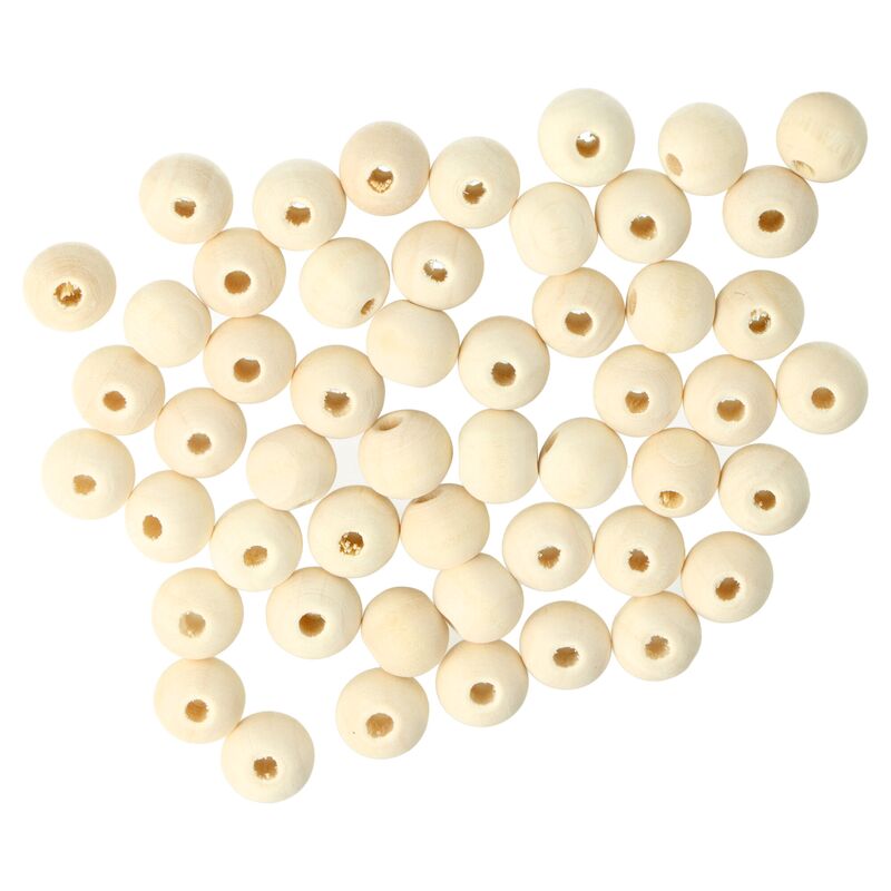 Natana dřevěné kulaté korálky 10 mm 50 kusů