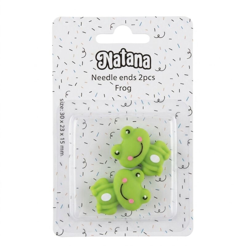 Natana koncovky na jehlice Frogs 2kusy