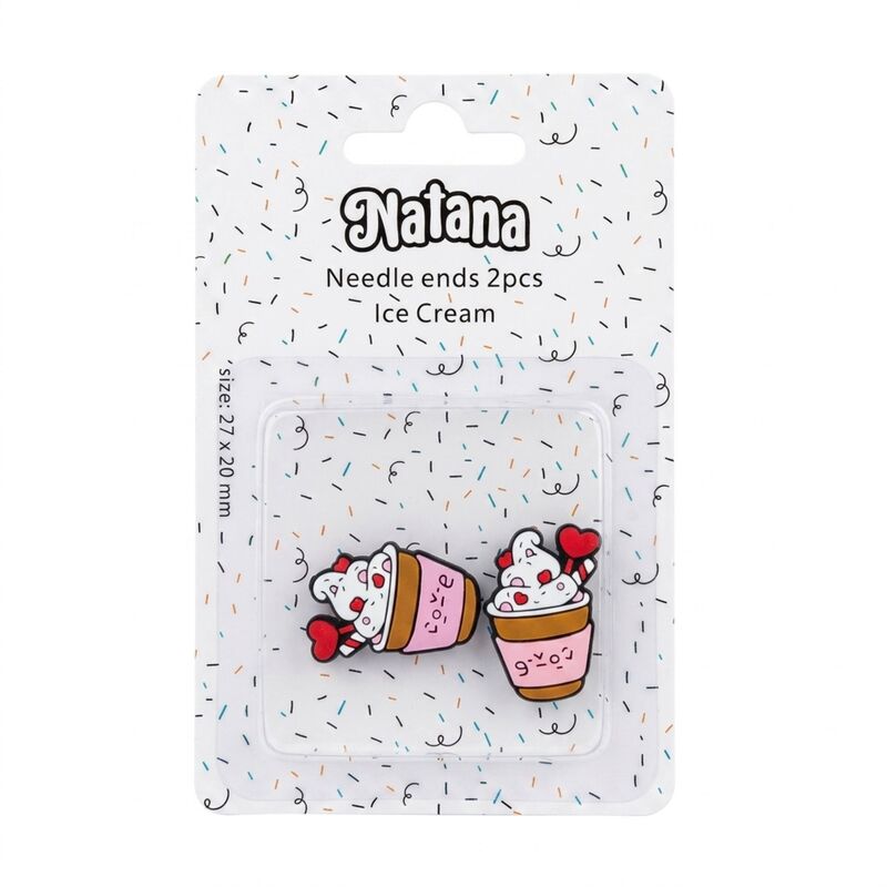 Natana koncovky na jehlice Ice cream 2kusy