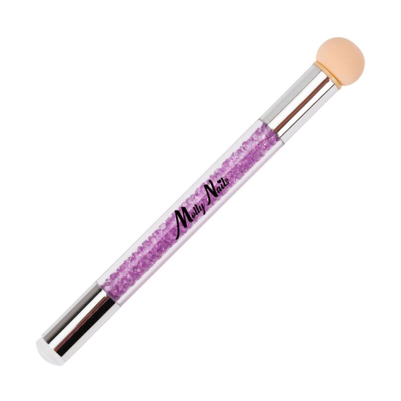 Oboustranný štětec s houbičkou na ombré Molly Nails – fialový