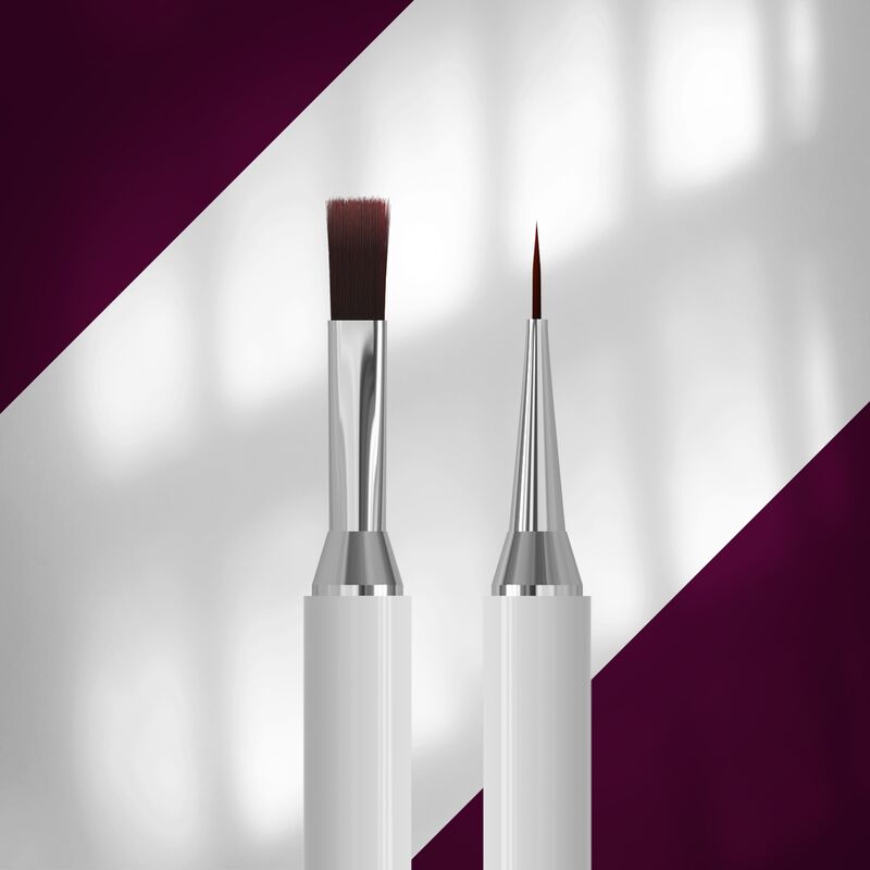 Oboustranný štětec STALEKS Exclusive gel 10 mm / liner 10 mm