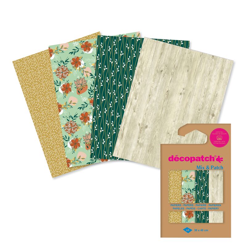 Papíry na decoupage Mix & Patch Natur´elle