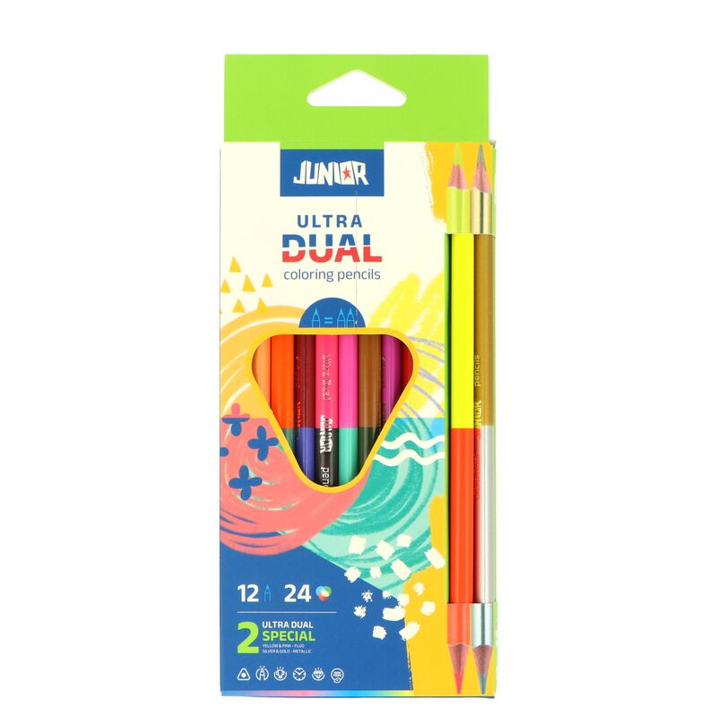 Pastelky dual trojhranné 12ks