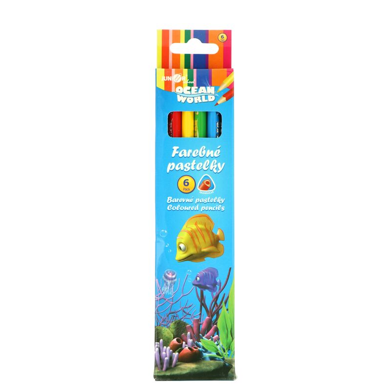 Pastelky Ocean World trojhranné 6ks
