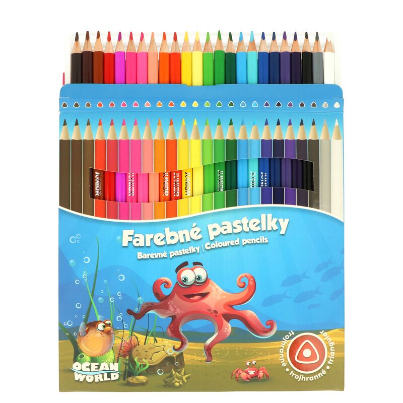 Pastelky Ocean World trojhranné 24ks