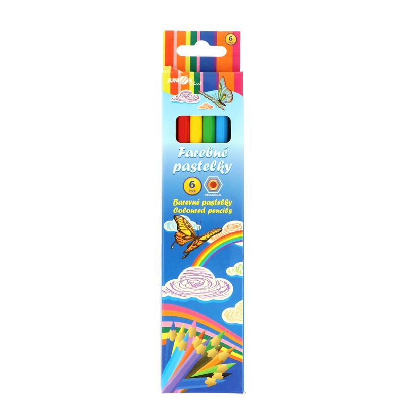 Šestihranné pastelky 6ks
