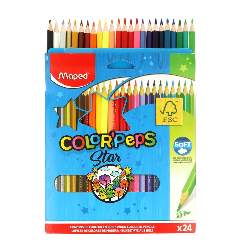 Trojhranné pastelky MAPED COLOR PEPS 24 ks