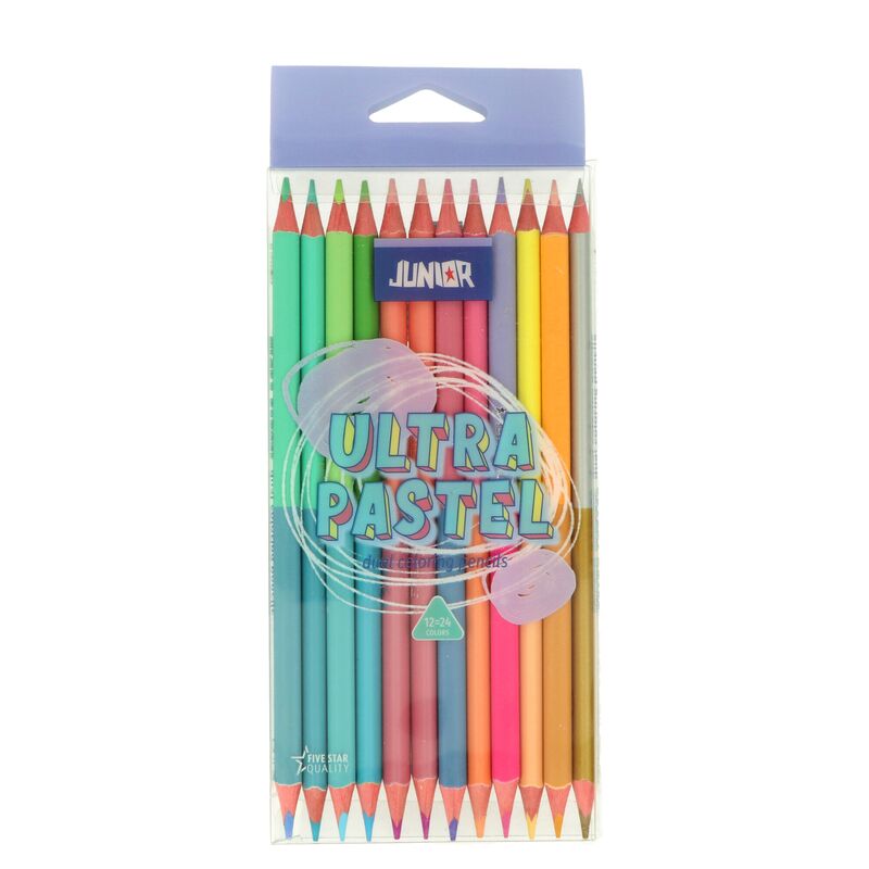 Pastelky trojhranné oboustranné 12ks