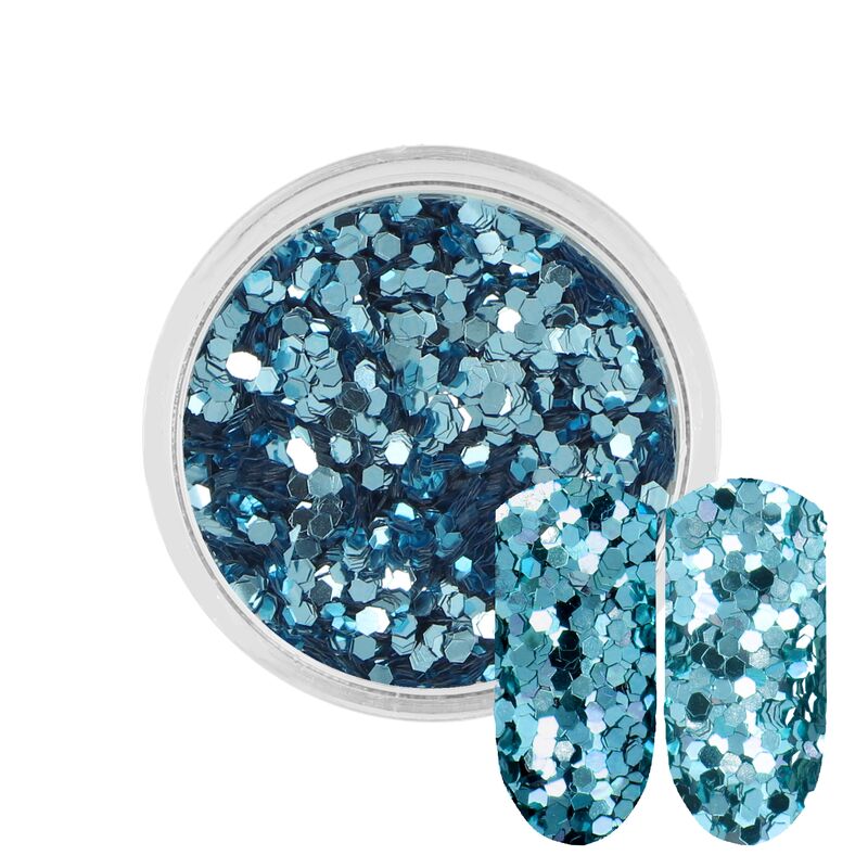 Světle modré třpytky Rossart 1mm 3ml