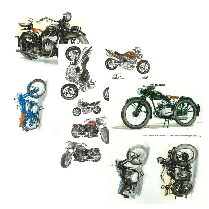Rýžové papíry motocykly A4 - různé druhy
