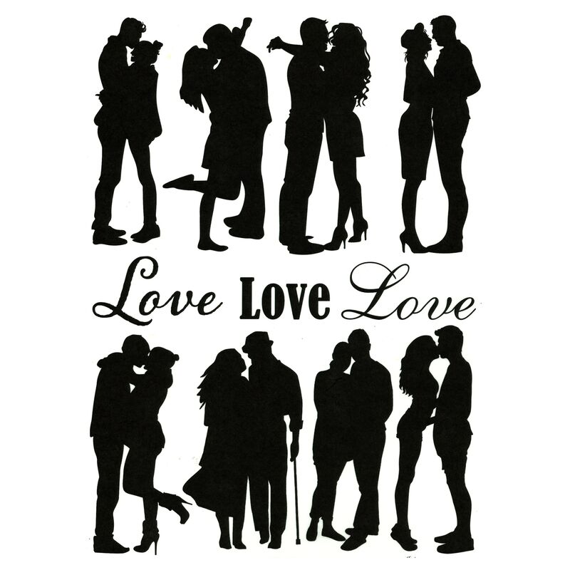 Siluety z rýžového papíru love A4
