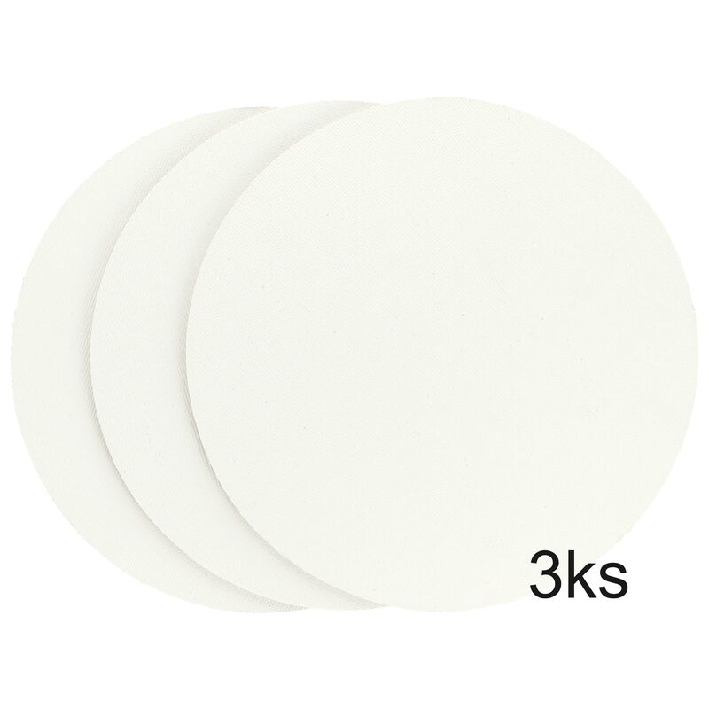 Sada 3 ks malířských pláten na lepence 20 cm - kulaté