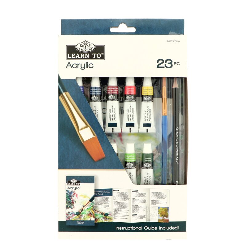 Sada akrylových barev Royal & Langnickel Learn to Acrylic 23ks