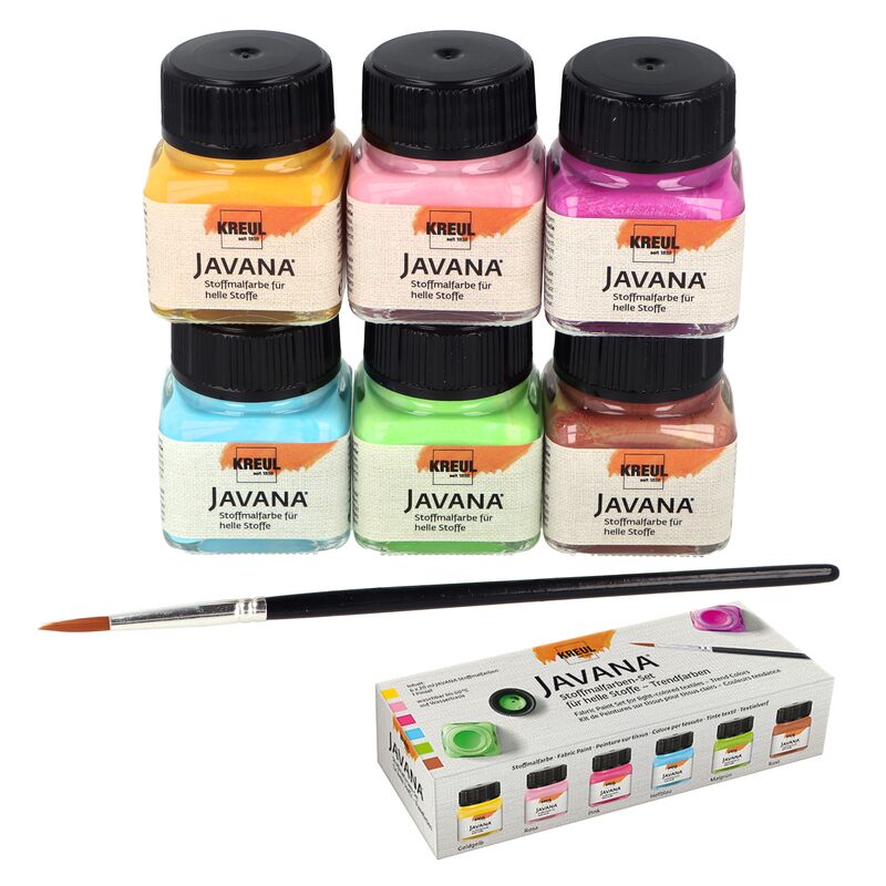 Sada barev na světlý textil JAVANA 6 x 20ml Trend Colors