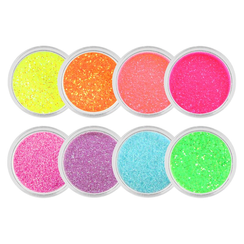 Sada glitrů, duha 8 x 3ml