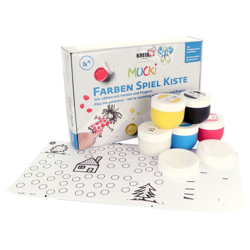 Sada barev na prsty Mucki 5x50ml - počítání