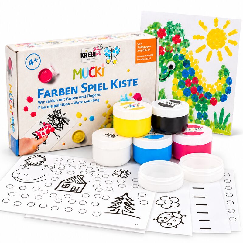 Sada barev na prsty Mucki 5x50ml - počítání