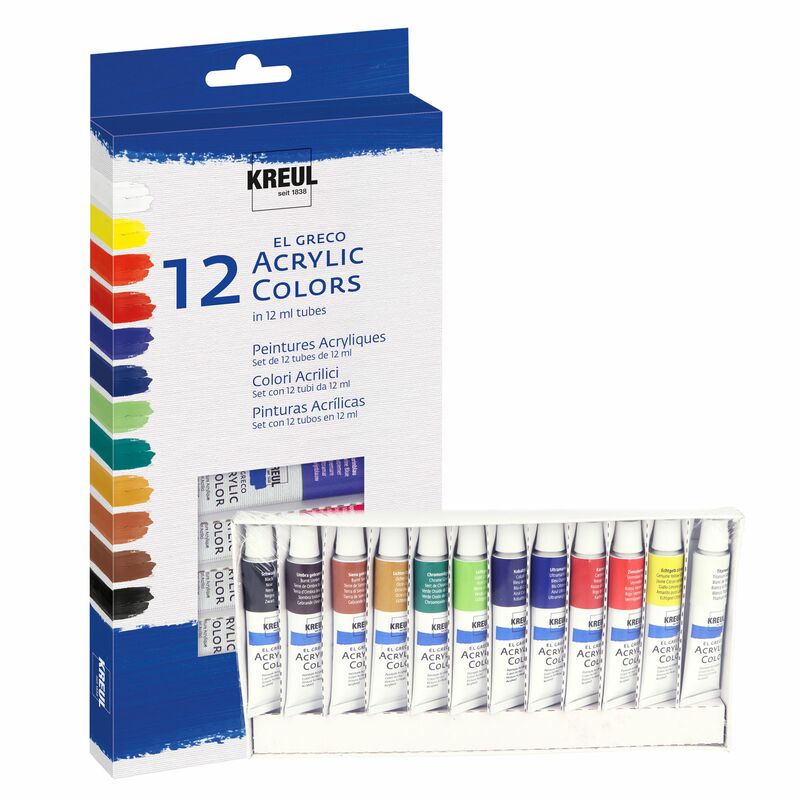Sada akrylových barev El Greco 12 x 12ml