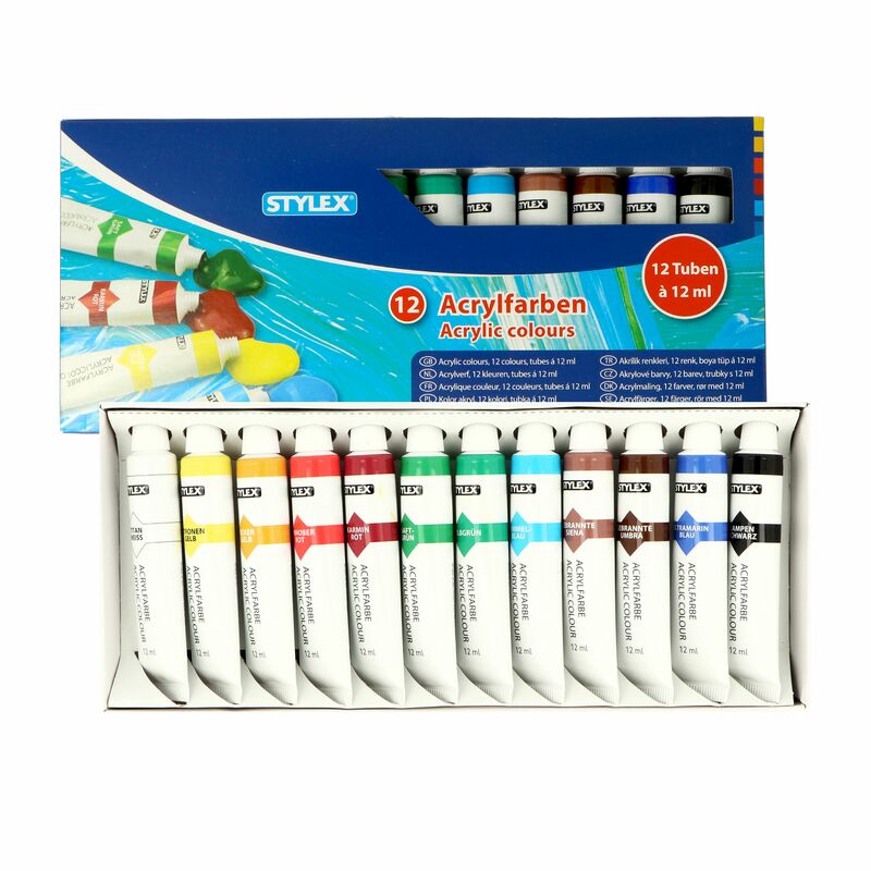 Sada akrylových barev 12 x 12 ml