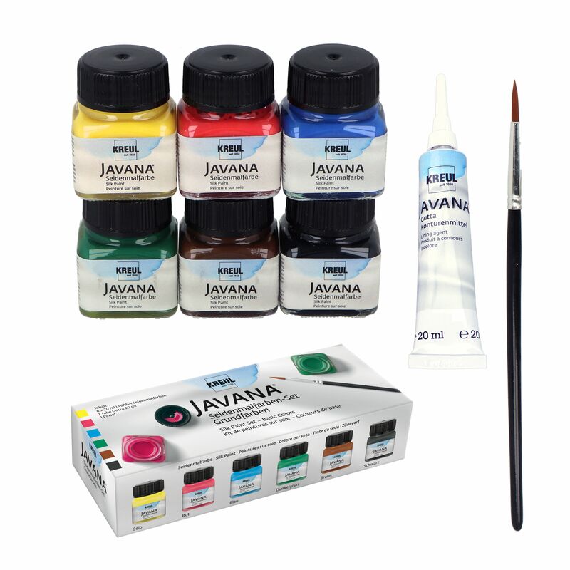 Sada barev na hedvábí Javana Basic colors 6ks