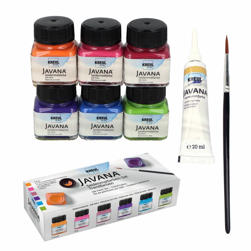Sada barev na hedvábí Javana Trend colors 6ks