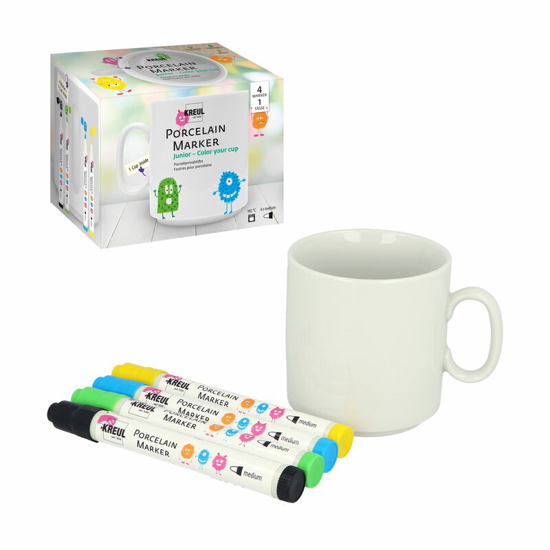 Set popisovačů na porcelán a hrnek KREUL Junior