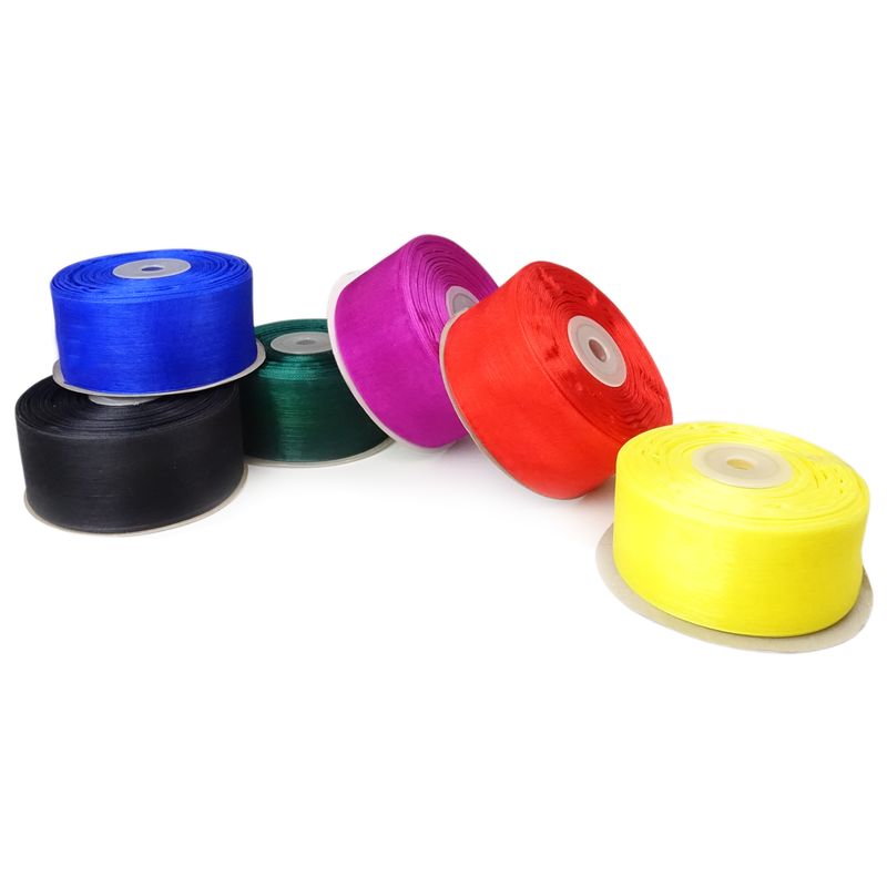Šifonové stuhy jednobarevné šířka 38 mm celá role 32 m