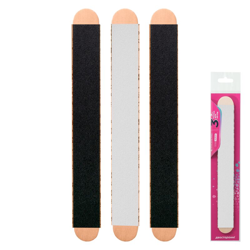STALEKS papmAm Mix jednorázové pilníky na dřevěném podkladu 180/240 grit (3 ks)