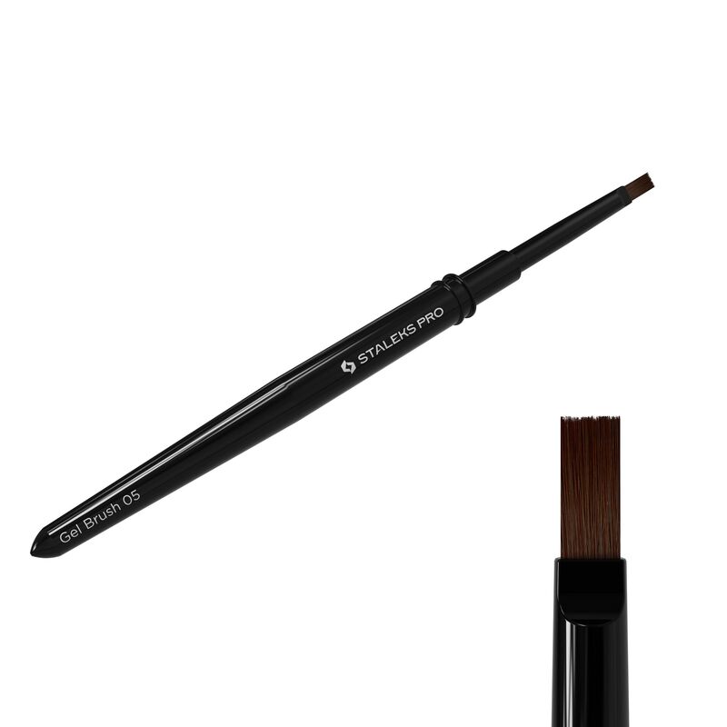 STALEKS rovný štětec na gel EXPERT 05 šířka 5mm / délka 8,5mm