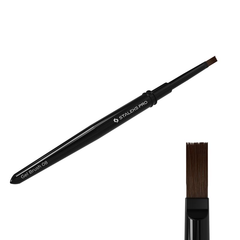 STALEKS rovný štětec na gel EXPERT 08 šířka 6mm / délka 10mm