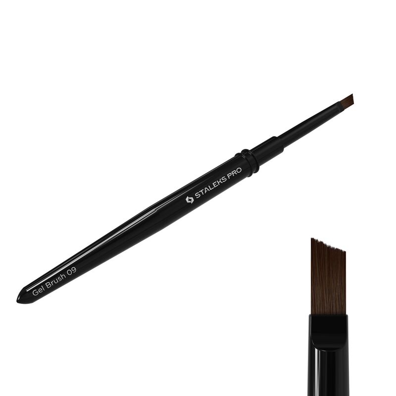 STALEKS šikmý štětec na gel EXPERT 09 šířka 6mm / délka 9mm