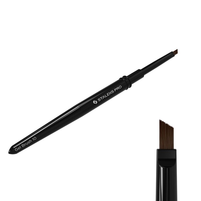 STALEKS šikmý štětec na gel EXPERT 10 šířka 4mm / délka 7mm