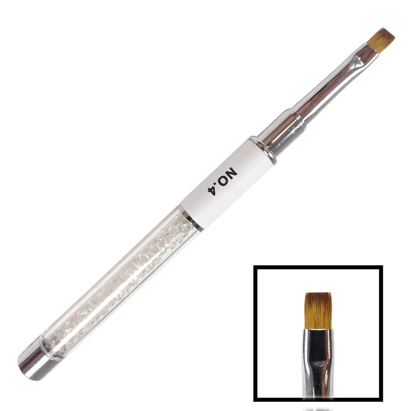 Štětec č. 4 na gel s kamínky 7 mm