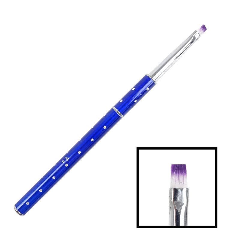 Štětec na gel č. 4 modrý 6 mm