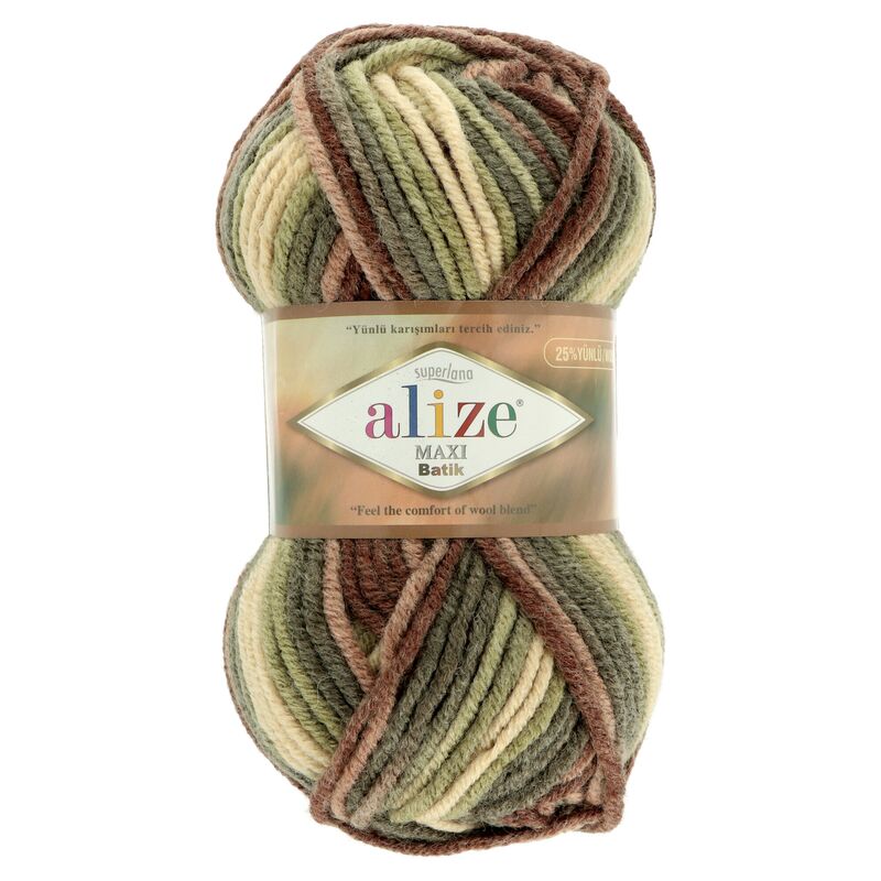 Alize Superlana Tig 25% Wool, 75% Acrylic, 5 Skein Value Pack, 500g