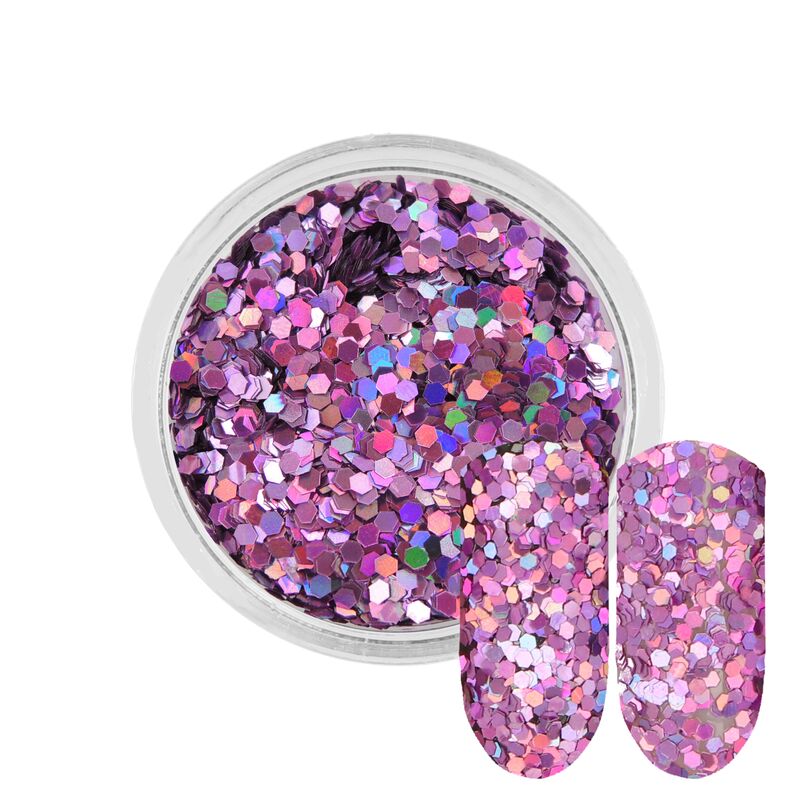 Světle fialové třpytky Rossart 1mm 3ml