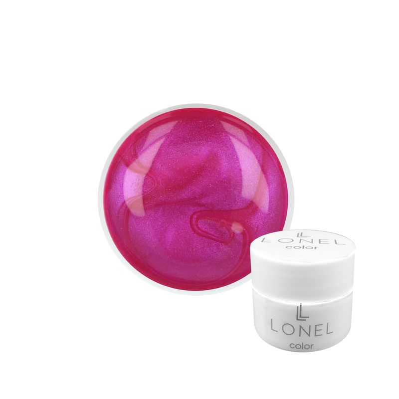 Tmavě růžový UV gel LONEL s fialovou perletí 007 5ml