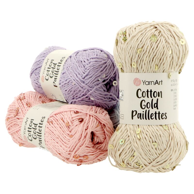 YarnArt Cotton Gold Paillettes 50g 140m