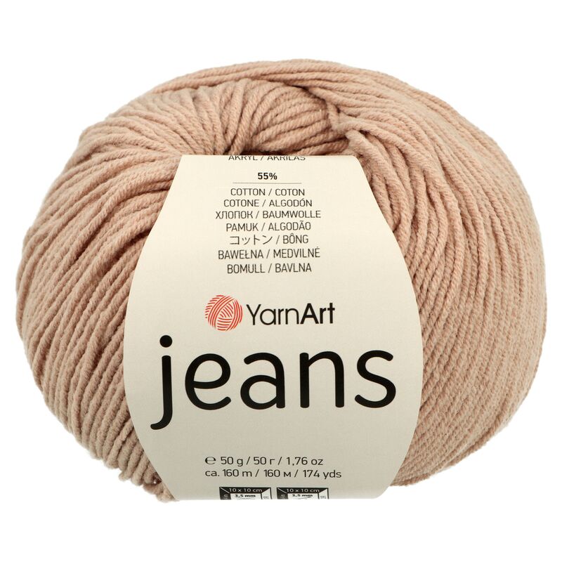 YarnArt Jeans Garn | 50 G | 160 M | 55% Baumwolle, 45% Polyacryl | Für Amigurumi, Babykleidung & Mehr