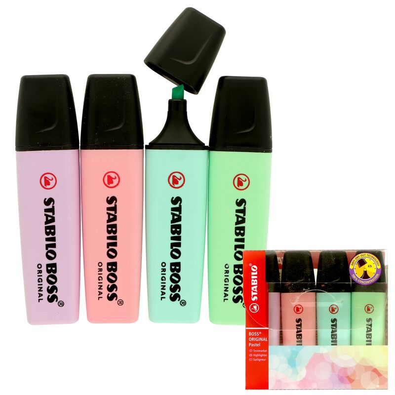 Zvýrazňovače Stabilo Boss Original Pastel 4ks